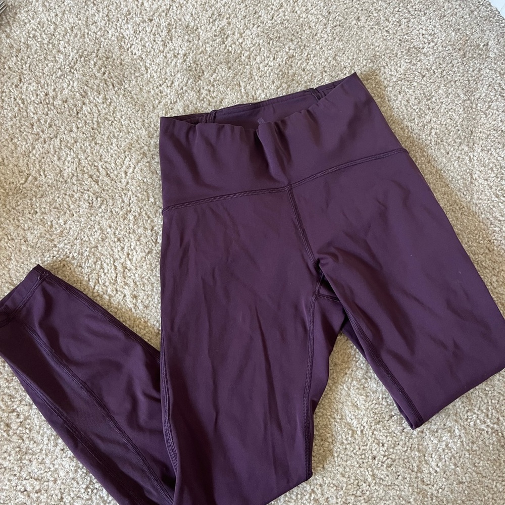 Lululemon Athletica Purple Leggings High Waist Full Length
